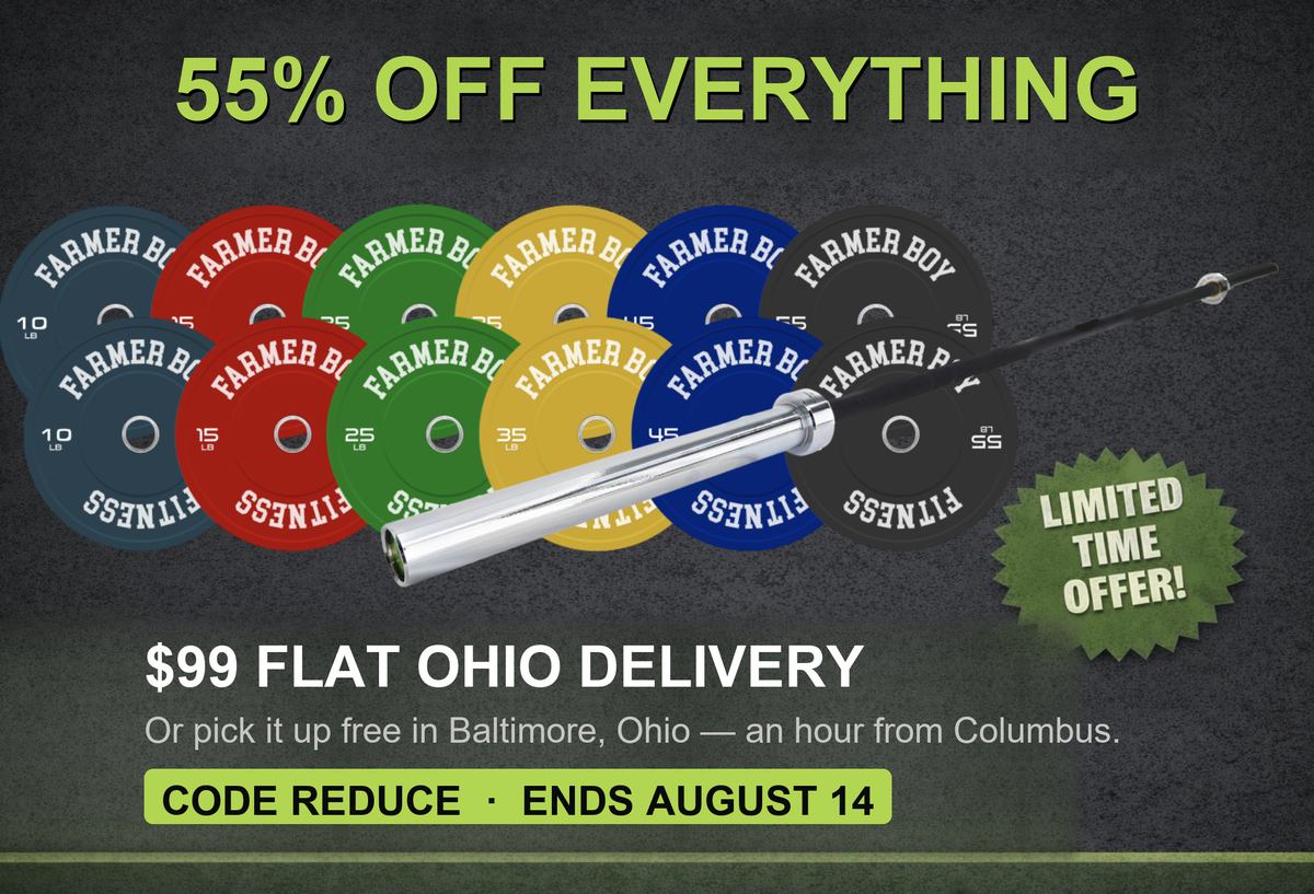 55% off everything, $99 flat Ohio delivery or free pickup in Baltimore Ohio, ends August 14