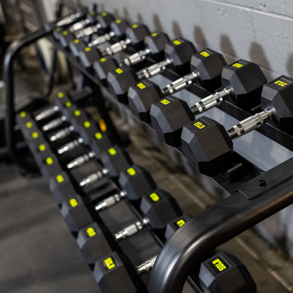 Rubber Coated Hex Dumbbell