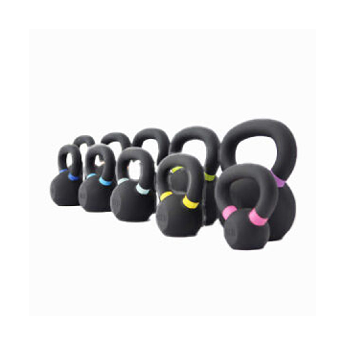 Cast Iron Kettlebell with Color Rings