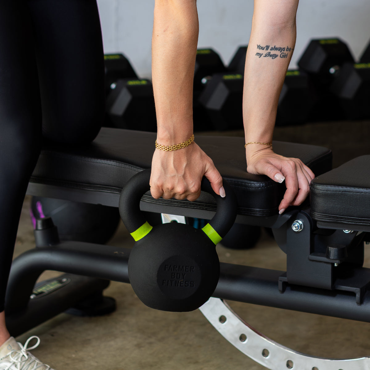 Cast Iron Kettlebell with Color Rings